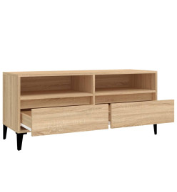 Meuble TV chêne sonoma 100x34,5x44,5 cm bois d'ingénierie