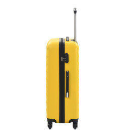 Valise rigide 3 pcs Jaune ABS