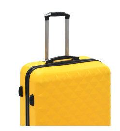 Valise rigide 3 pcs Jaune ABS