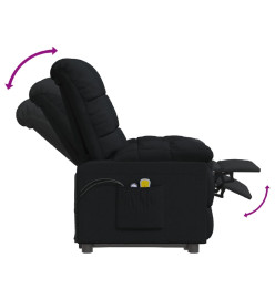 Fauteuil de massage Noir Tissu