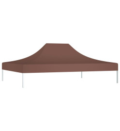 Toit de tente de réception 4x3 m Marron 270 g/m²