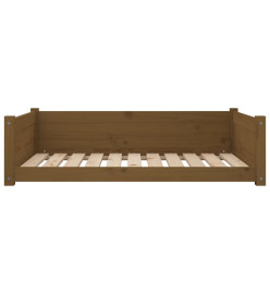 Lit pour chien Marron miel 95,5x65,5x28 cm Bois de pin solide