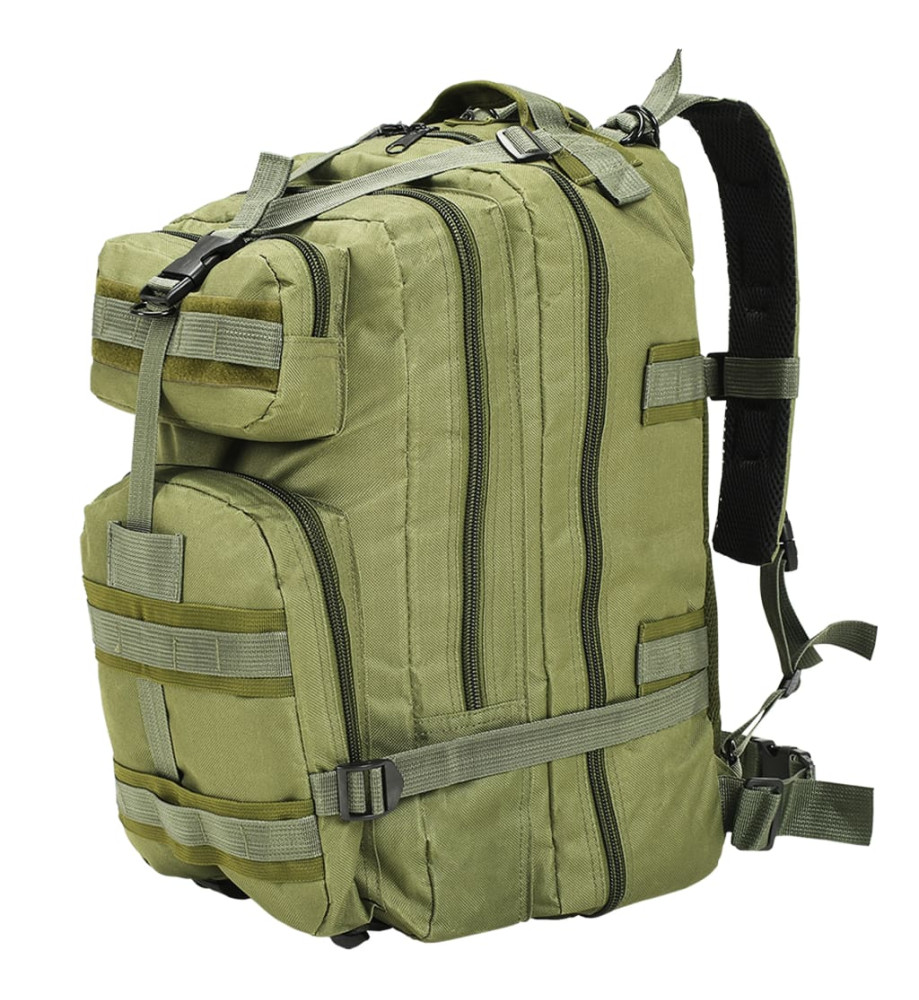 Sac à dos en style militaire 50 L Vert olive