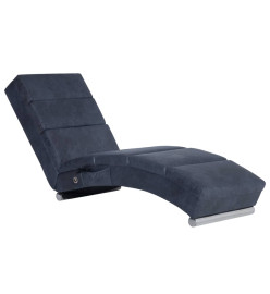 Chaise longue de longue Gris Similicuir daim