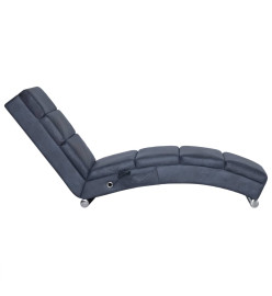 Chaise longue de longue Gris Similicuir daim