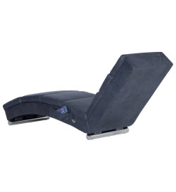 Chaise longue de longue Gris Similicuir daim