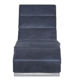 Chaise longue de longue Gris Similicuir daim