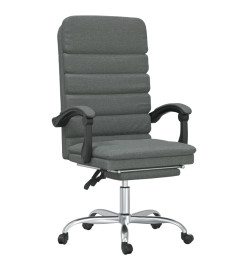 Fauteuil de massage inclinable de bureau Gris foncé Tissu