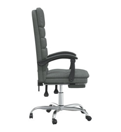 Fauteuil de massage inclinable de bureau Gris foncé Tissu