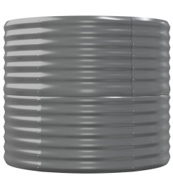 Lit surélevé de jardin Acier enduit de poudre 152x80x68 cm gris