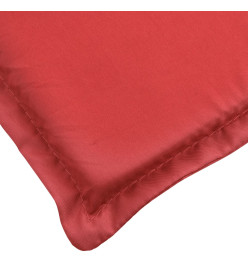 Coussin de chaise longue rouge 200x50x3 cm tissu oxford