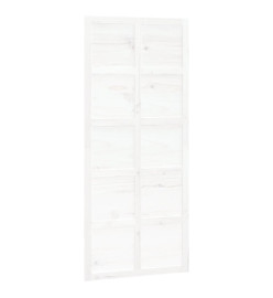 Porte de grange Blanc 90x1,8x214 cm Bois massif de pin