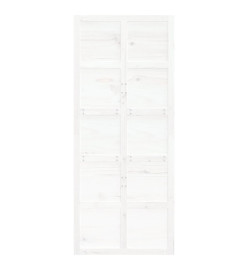 Porte de grange Blanc 90x1,8x214 cm Bois massif de pin