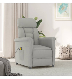 Fauteuil de massage Gris clair Similicuir daim