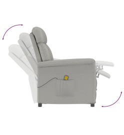 Fauteuil de massage Gris clair Similicuir daim