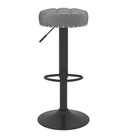 Tabourets de bar lot de 2 gris foncé velours