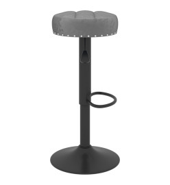 Tabourets de bar lot de 2 gris foncé velours