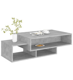 Table basse Gris béton 105x55x32 cm Aggloméré