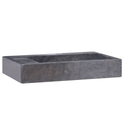 Lavabo Noir 58x39x10 cm Marbre