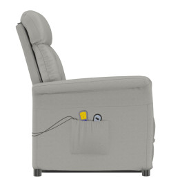 Fauteuil de massage électrique Gris clair Similicuir daim