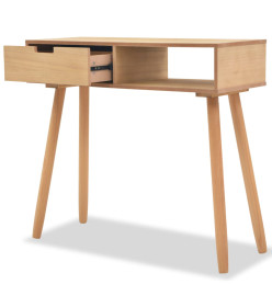 Table console Bois de pin massif 80 x 30 x 72 cm Marron