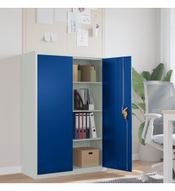 Armoire de bureau Métal 90 x 40 x 140 cm Gris et bleu