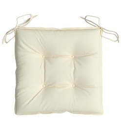 Coussins de chaise 2 pcs blanc crème 40x40x7 cm tissu oxford