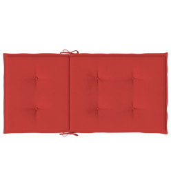 Coussins de chaise de jardin à dossier bas lot de 6 rouge