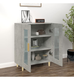 Buffet gris béton 69,5x34x90 cm bois d'ingénierie