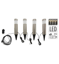 ProGarden Lampes de jardin à LED 4 pcs 6,3x37,5 cm