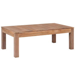 Table basse Bois de teck et finition naturelle 110 x 60 x 40 cm