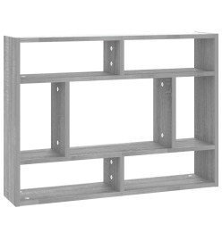 Étagère murale Sonoma gris 75x16x55 cm Bois ingénierie