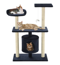 Arbre à chat avec griffoirs en sisal 95 cm Bleu foncé