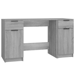 Bureau avec armoire latérale Sonoma gris Bois d'ingénierie