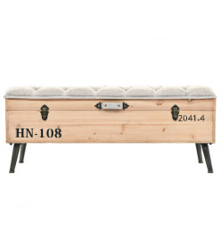 Banc de rangement 110 cm Bois de sapin massif