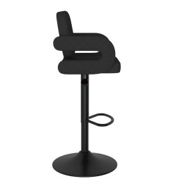 Tabourets de bar lot de 2 noir tissu