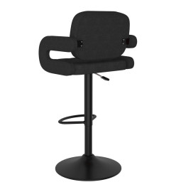 Tabourets de bar lot de 2 noir tissu