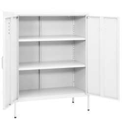 Armoire de rangement Blanc 80x35x101,5 cm Acier