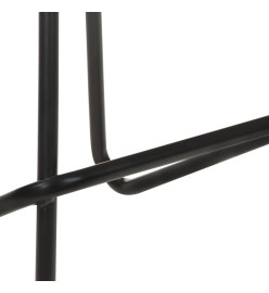 Tabourets de bar lot de 2 noir cuir véritable