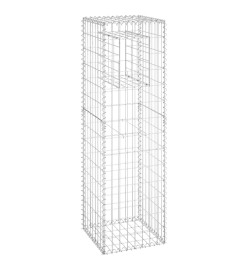 Poteaux à panier de gabion 2 pcs 40x40x140 cm Fer