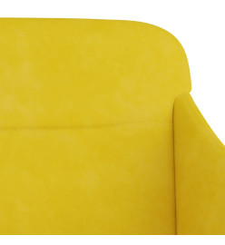 Banc Jaune 110x76x80 cm Velours