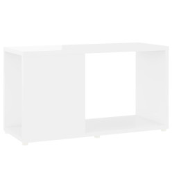 Meuble TV Blanc brillant 60x24x32 cm Aggloméré