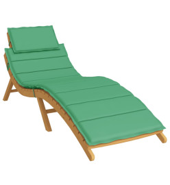 Coussin de chaise longue vert 186x58x3 cm tissu oxford