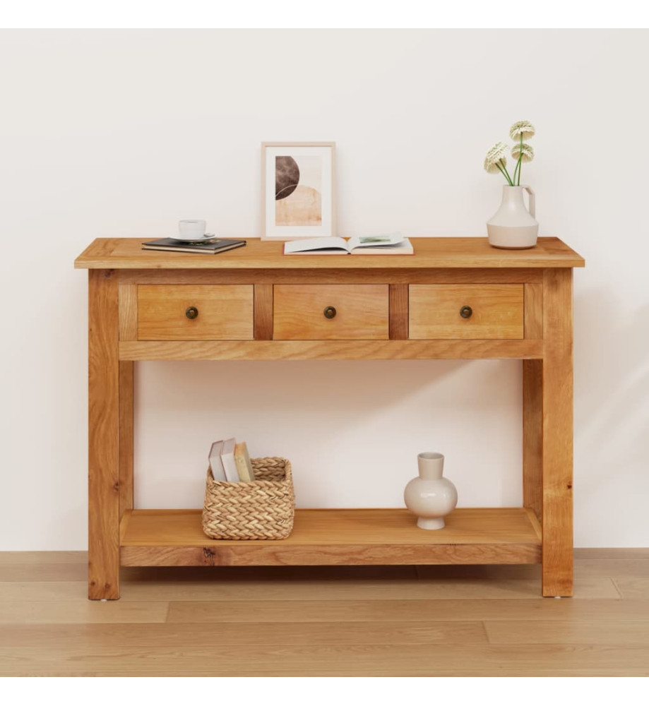 Table console 110x35x75 cm Bois de chêne solide