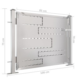 Portail de jardin 100x75 cm Acier inoxydable