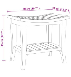 Banc de douche 50x35x45 cm Bois massif de teck