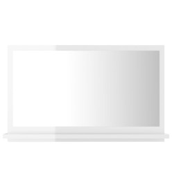 Miroir de salle de bain Blanc brillant 60x10,5x37 cm Aggloméré