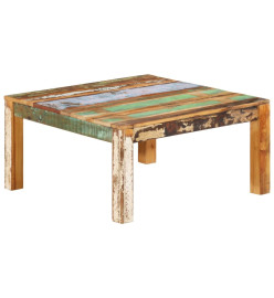 Table basse 80x80x40 cm Bois de récupération massif