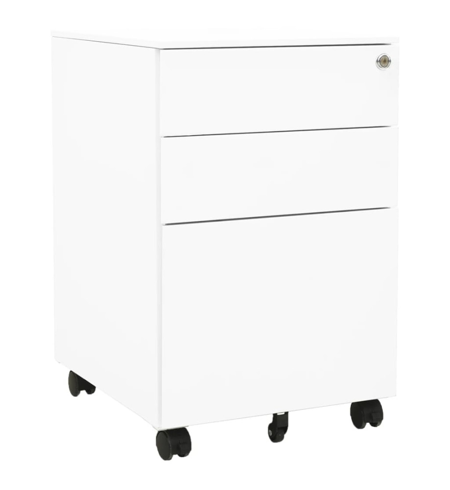 Classeur mobile Blanc 39x45x60 cm Acier