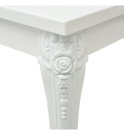 Table basse 115x65x42 cm Blanc brillant